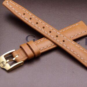 New Gucci 13 MM Tan Leather Band - For 3000 L - Gold or Silver Buckle - Short